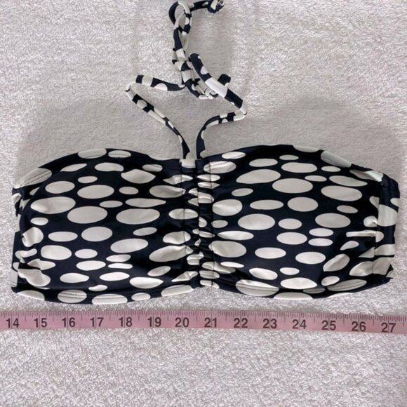 5/$25 Women’s Black and White Polka Dot Bikini Top L - Picture 4 of 7